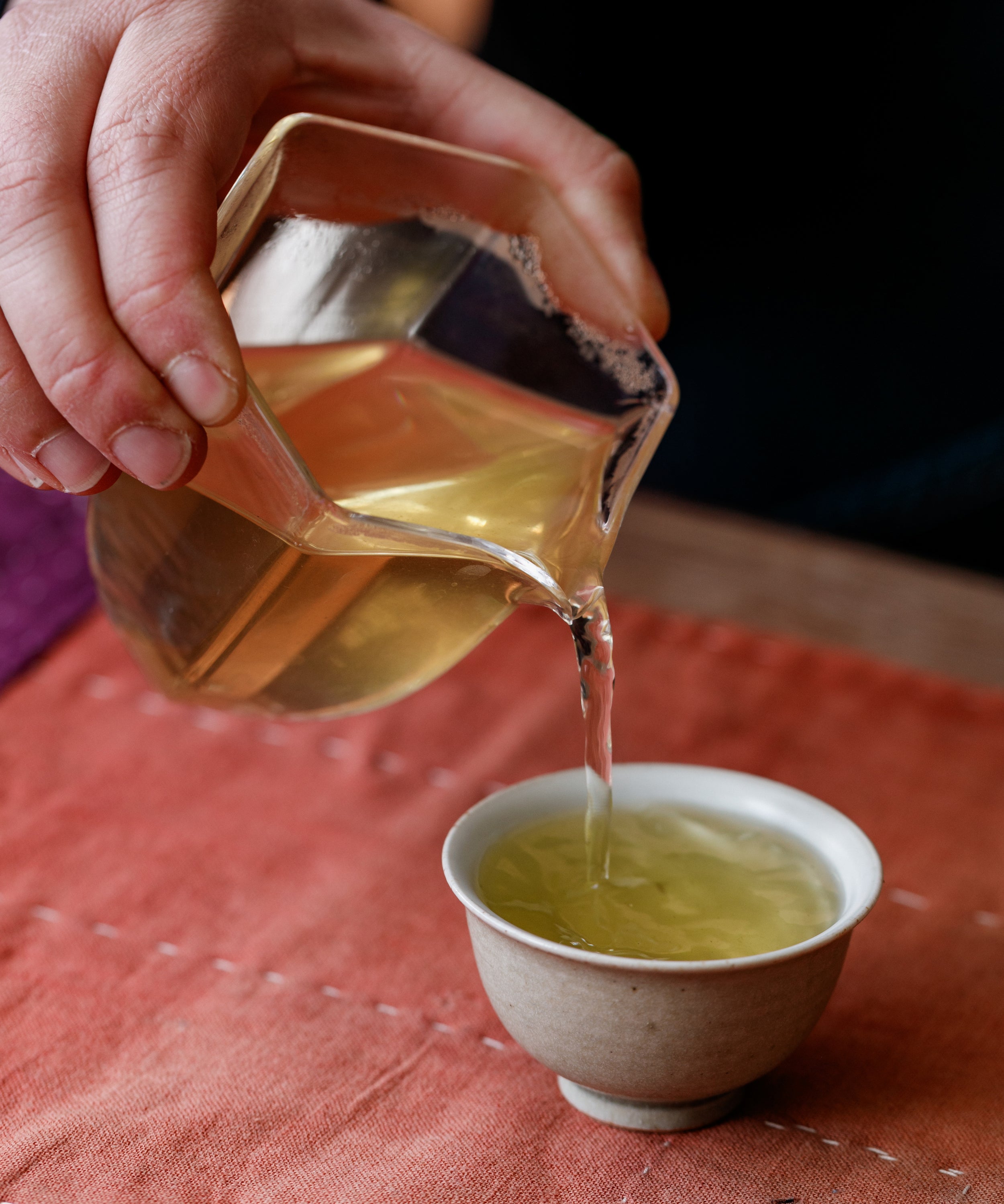 Hoji-sencha wet leaves — naturally farmed roasted sencha, Yakushima Island, Japan