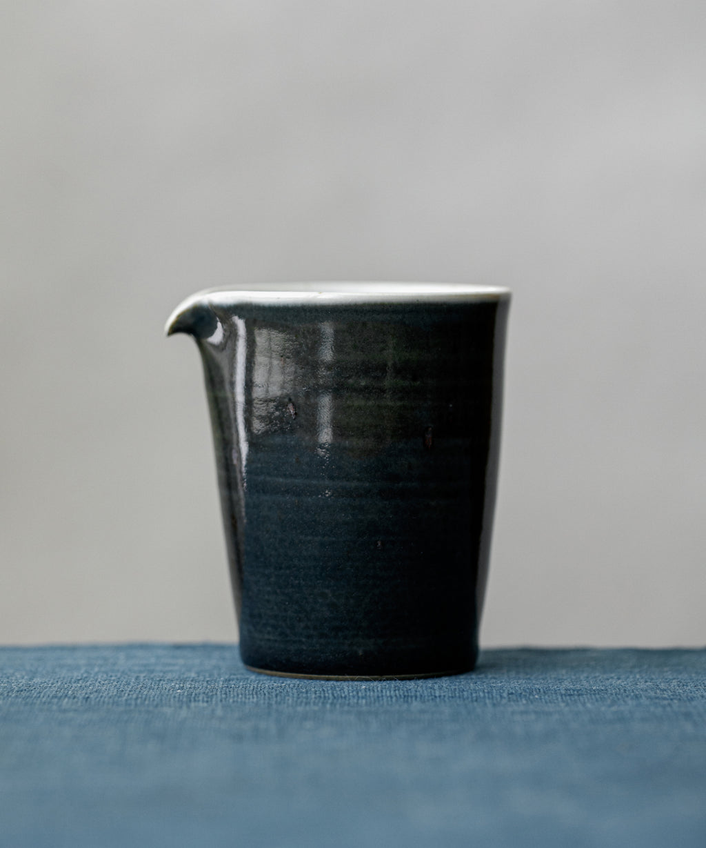 Azur Green Pitcher Type I, handcrafted tea pitcher by Wang Xinghua, Jingdezhen, azur green glaze