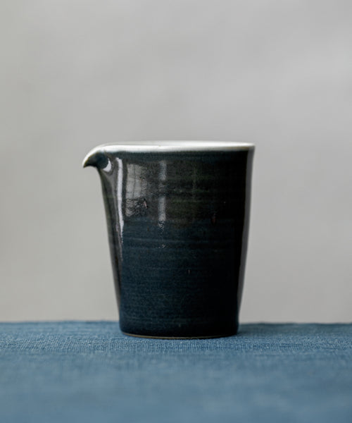 Azur Green Pitcher Type I, handcrafted tea pitcher by Wang Xinghua, Jingdezhen, azur green glaze