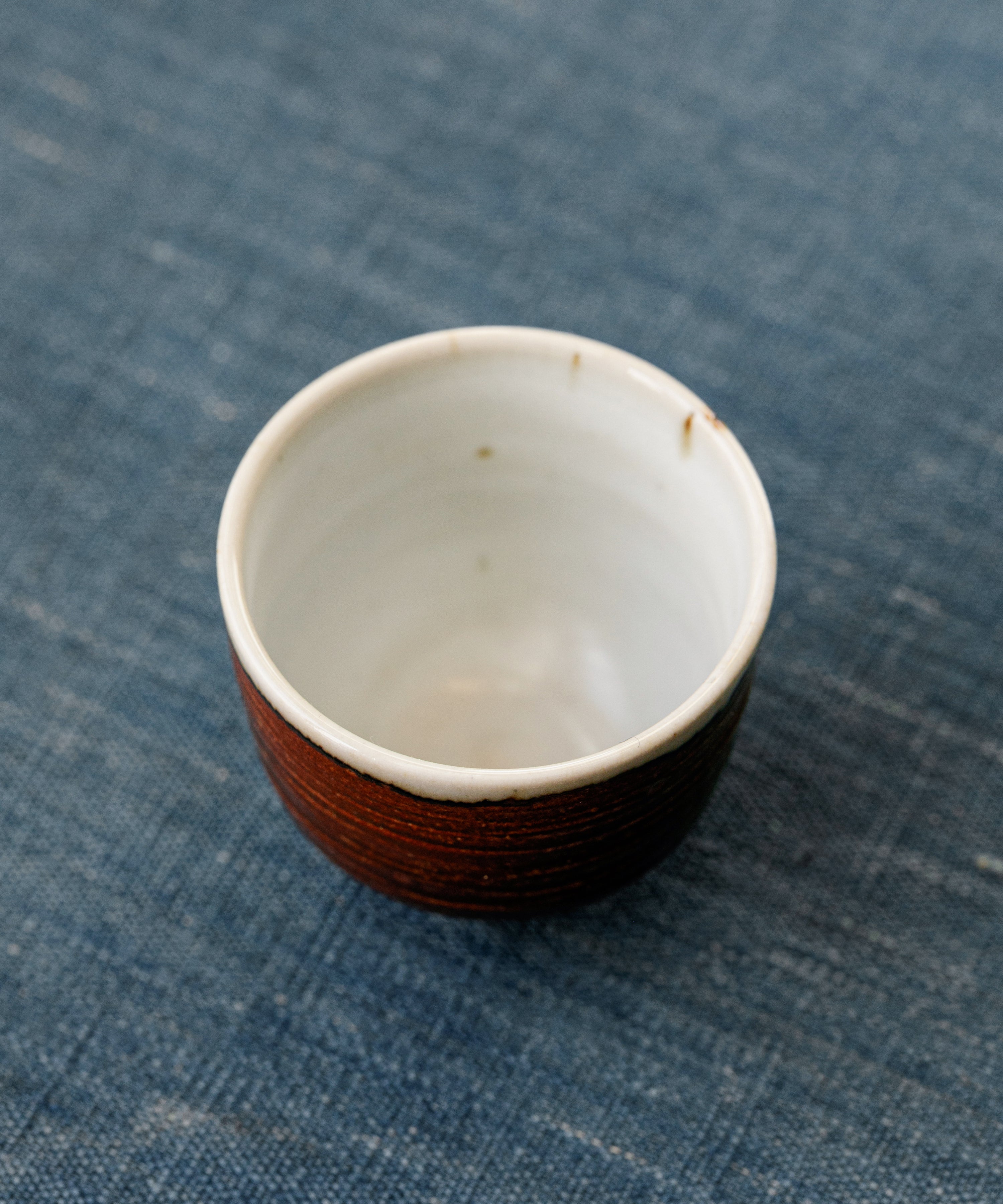 Earth Brown Cup in hand, earth brown glaze, Wang Xinghua gongfu teaware, Jingdezhen
