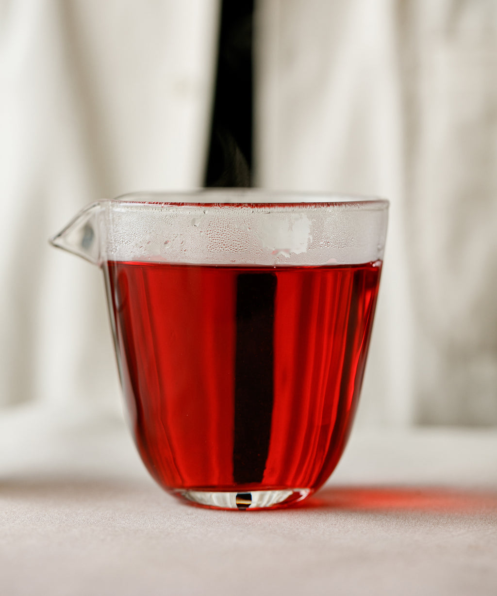 Hibiscus wet flowers after brewing — organic hibiscus from Ms. Luo, Yongan, Fujian