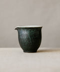 Space Green Pitcher Type VI, handcrafted tea pitcher by Wang Xinghua, Jingdezhen, space green glaze