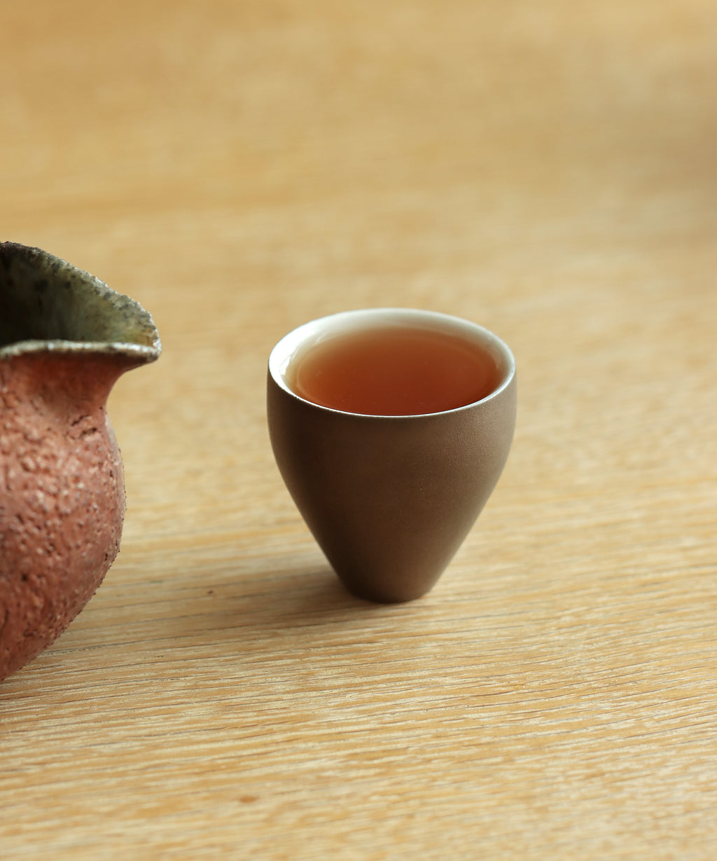 Tieluohan wet leaves after brewing — smooth rock oolong by Fan Zhiqiang, Xingcun, Wuyishan, Fujian