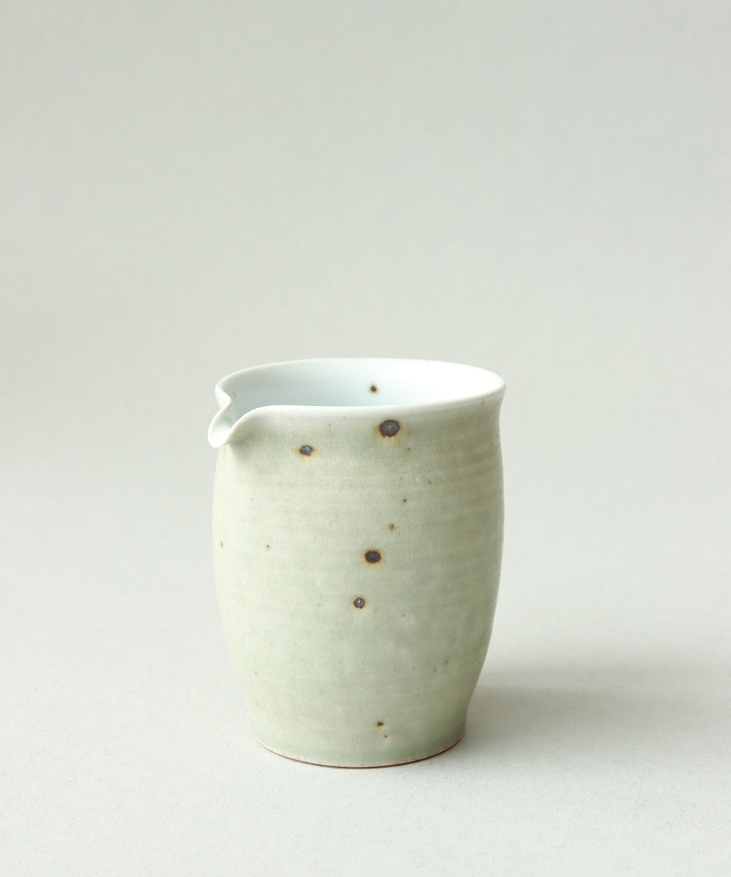 Green Celadon Pitcher Type IV spout detail, precise controlled pour, Jingdezhen porcelain