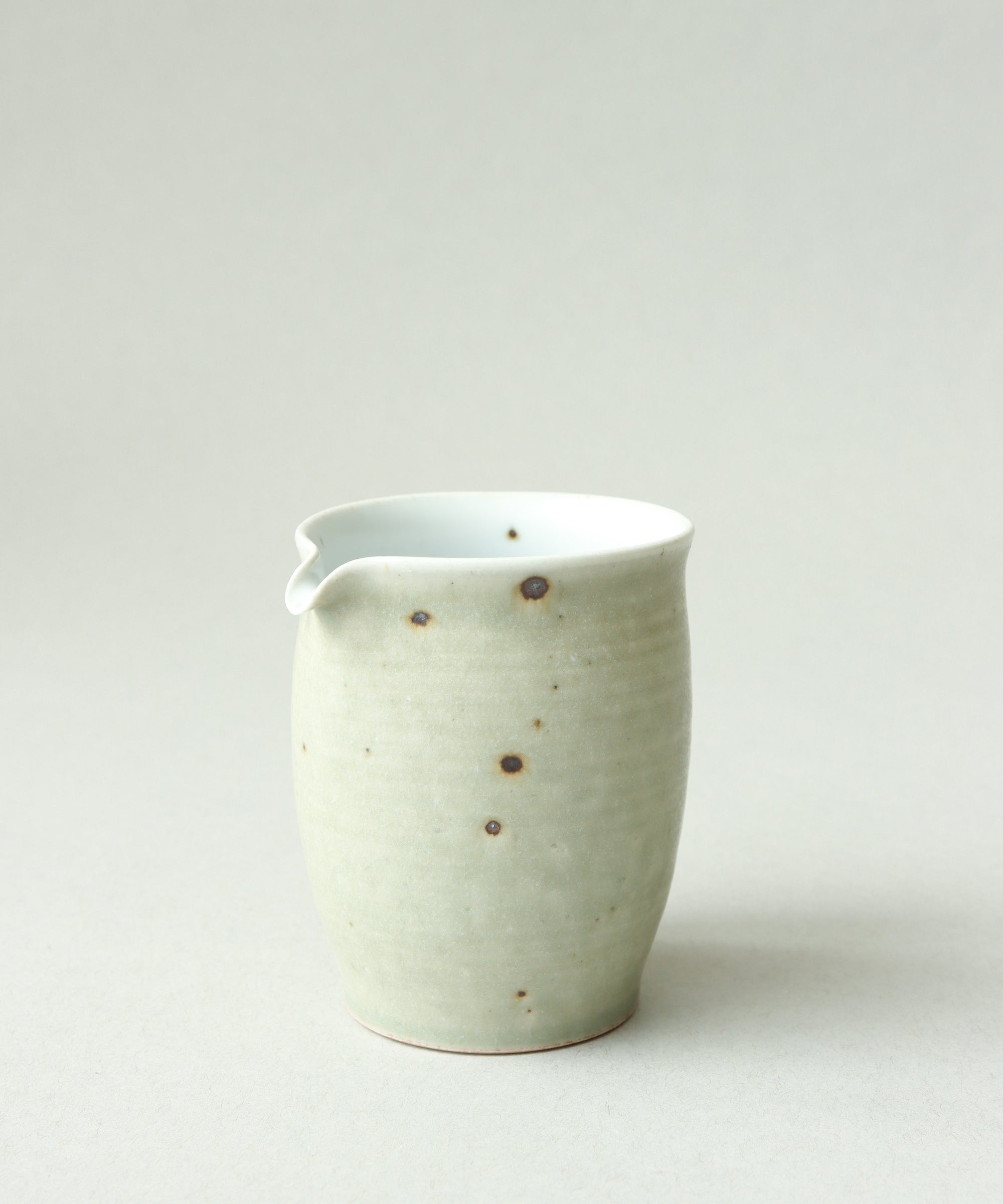 Green Celadon Pitcher Type IV spout detail, precise controlled pour, Jingdezhen porcelain