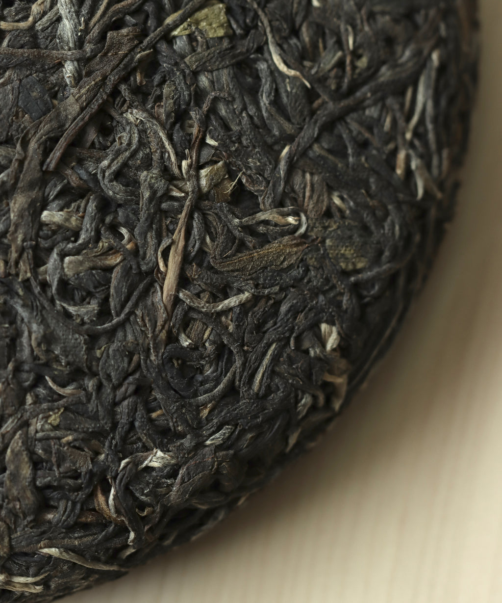 Xigui Sheng dry leaves — raw pu'erh from 200-year-old trees at 3200 ft, Xigui Village, Lincang