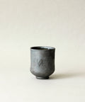 Zisha Yunomi Two handcrafted wood-fired yunomi by Wei Cheng, Yixing purple clay and BC clay