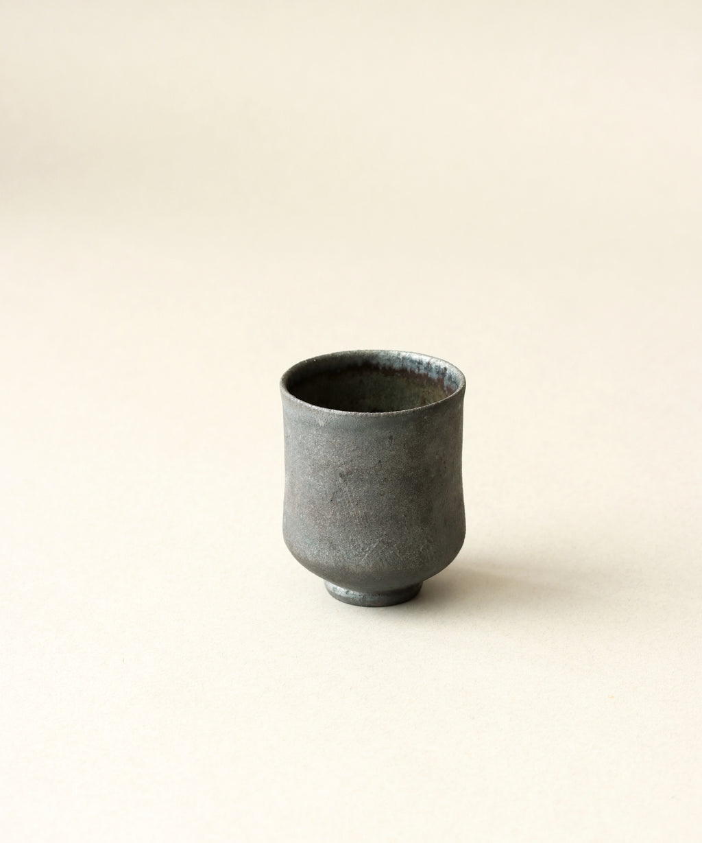 Zisha Yunomi Two lid detail, wood-fired Yixing zisha and local BC clay blend