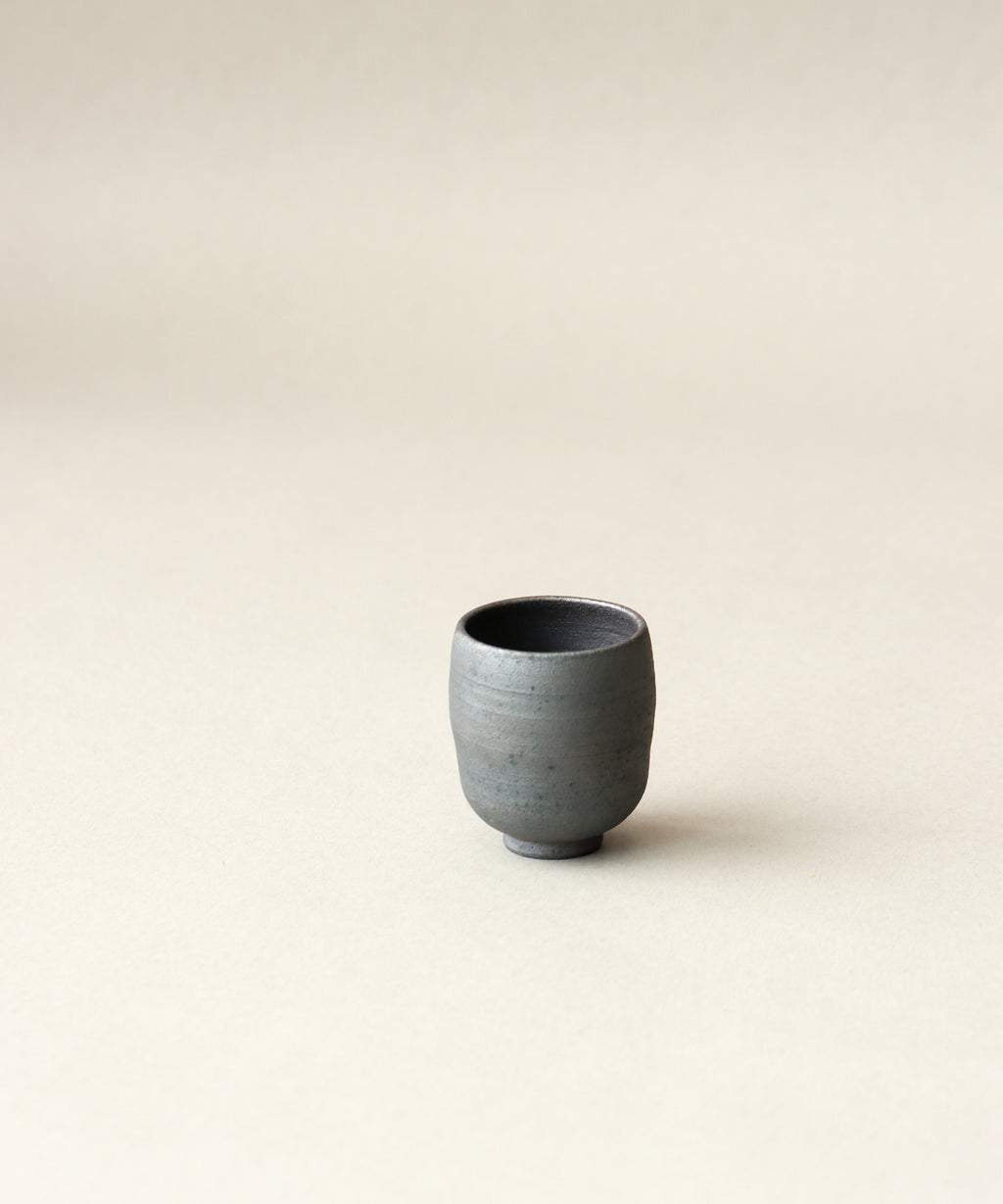 Zisha Yunomi One interior, unglazed wood-fired yunomi by Wei Cheng, Burnaby BC