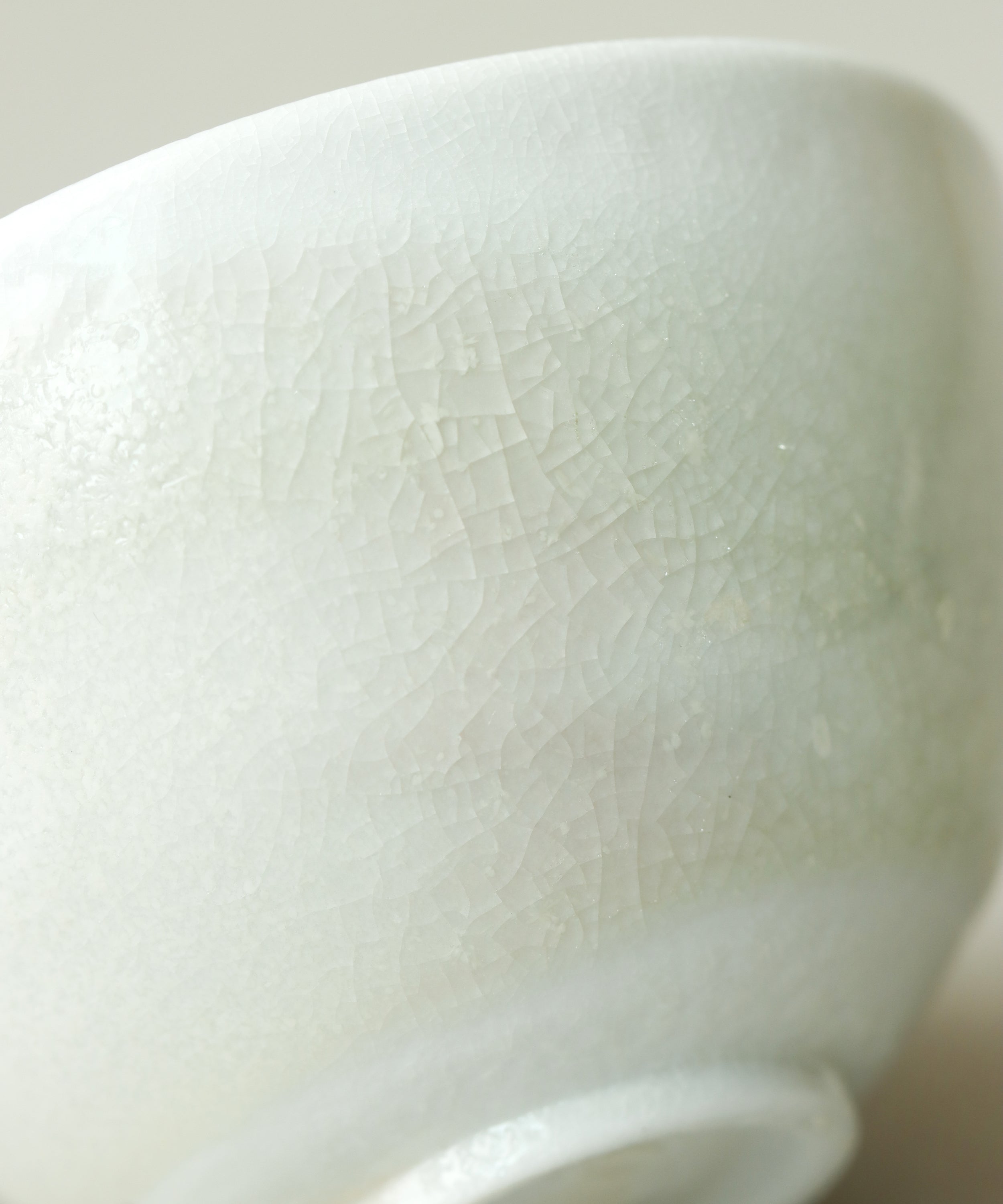 Celadon Tea Cup porcelain with crackled celadon glaze in pastel green