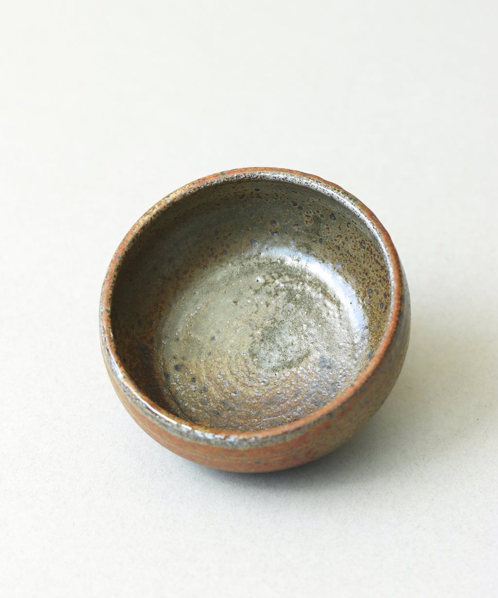 Zisha Celadon Bowl Two glaze detail, speckled tones from purple clay and celadon