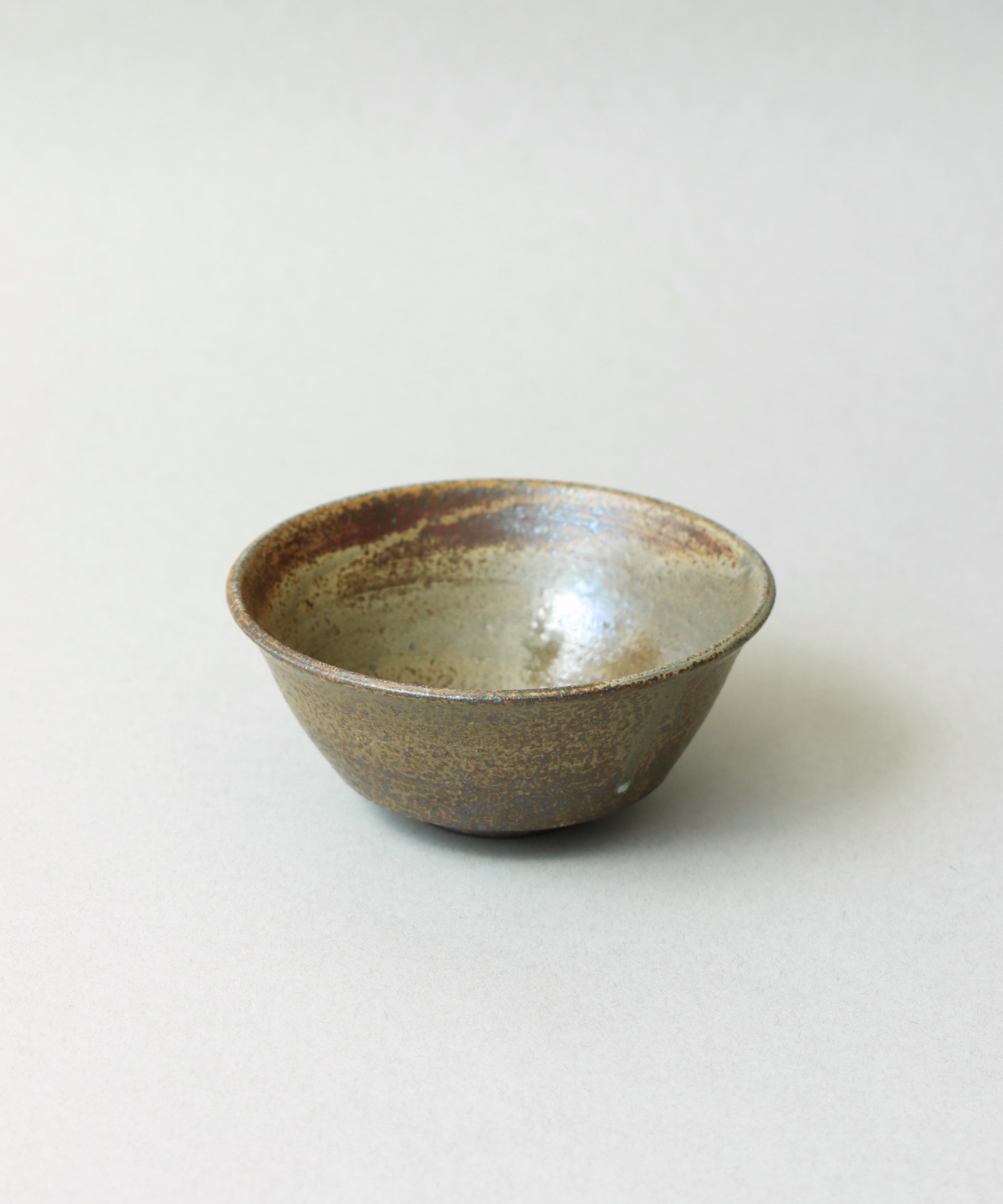 Zisha Celadon Bowl One side view, Yixing zisha and BC clay blend with celadon