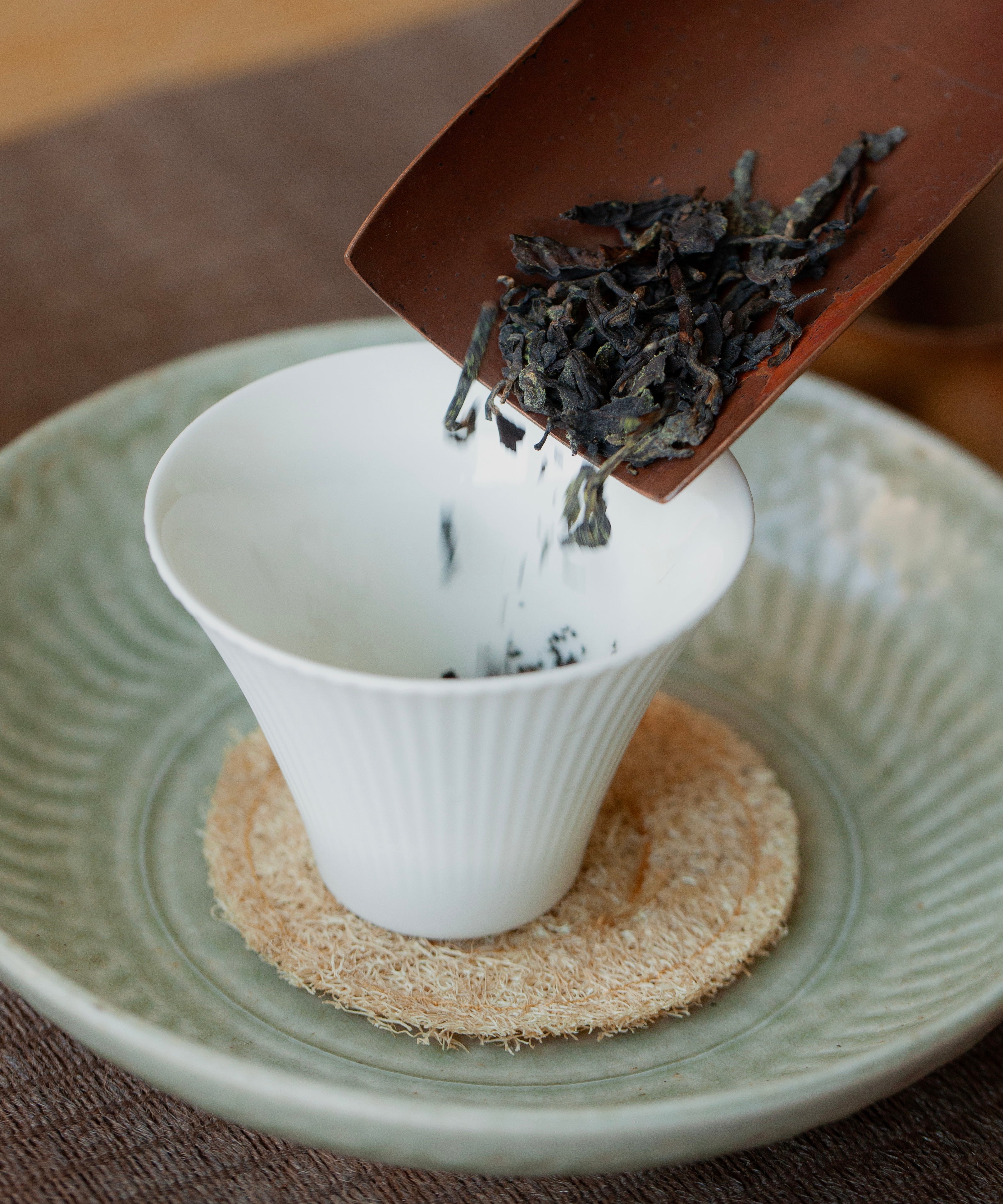 Yunnan Red Heicha wet leaves — golden flower fermented dark tea, Fengqing, Yunnan