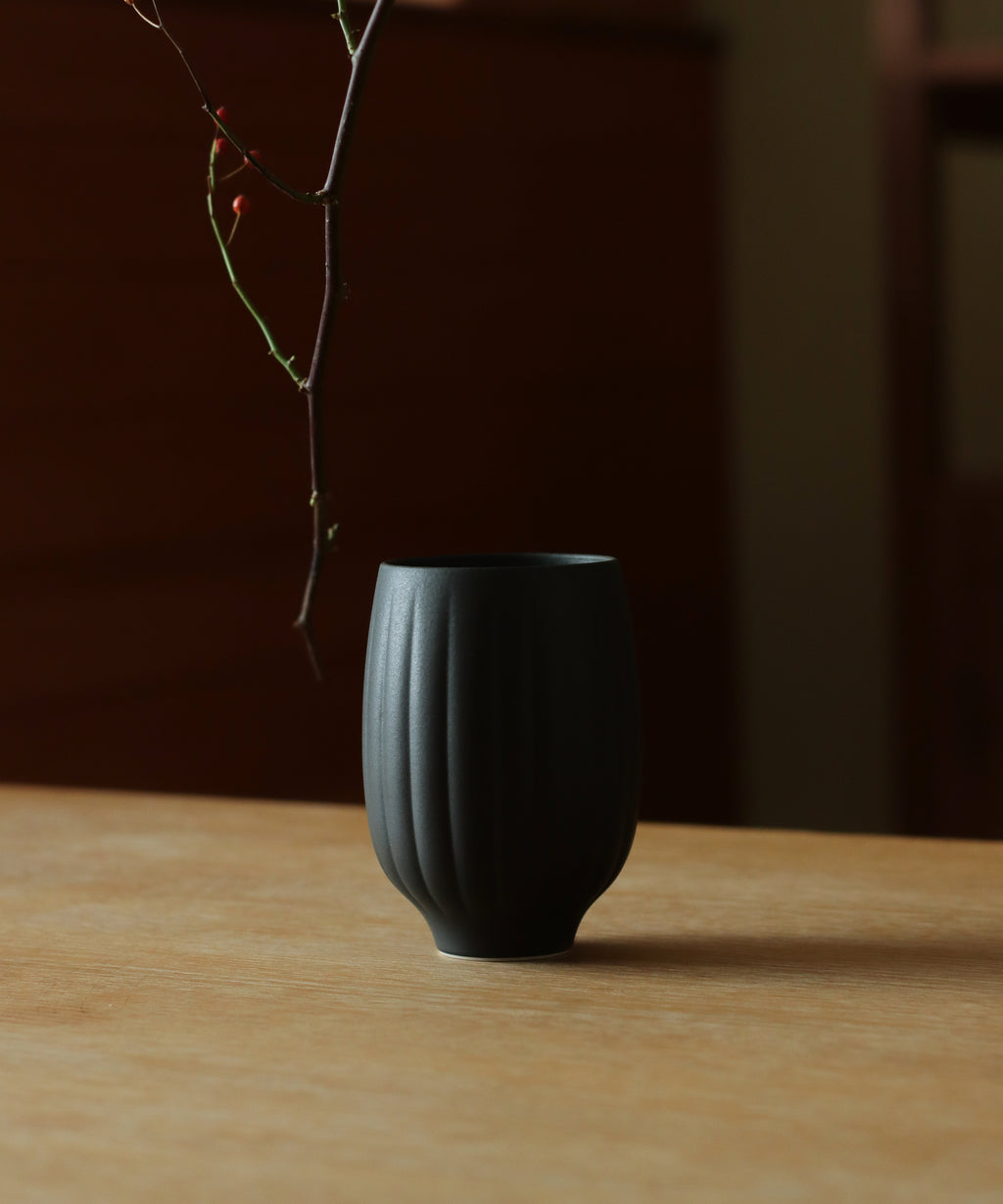 "Melon" Cup Matte Black