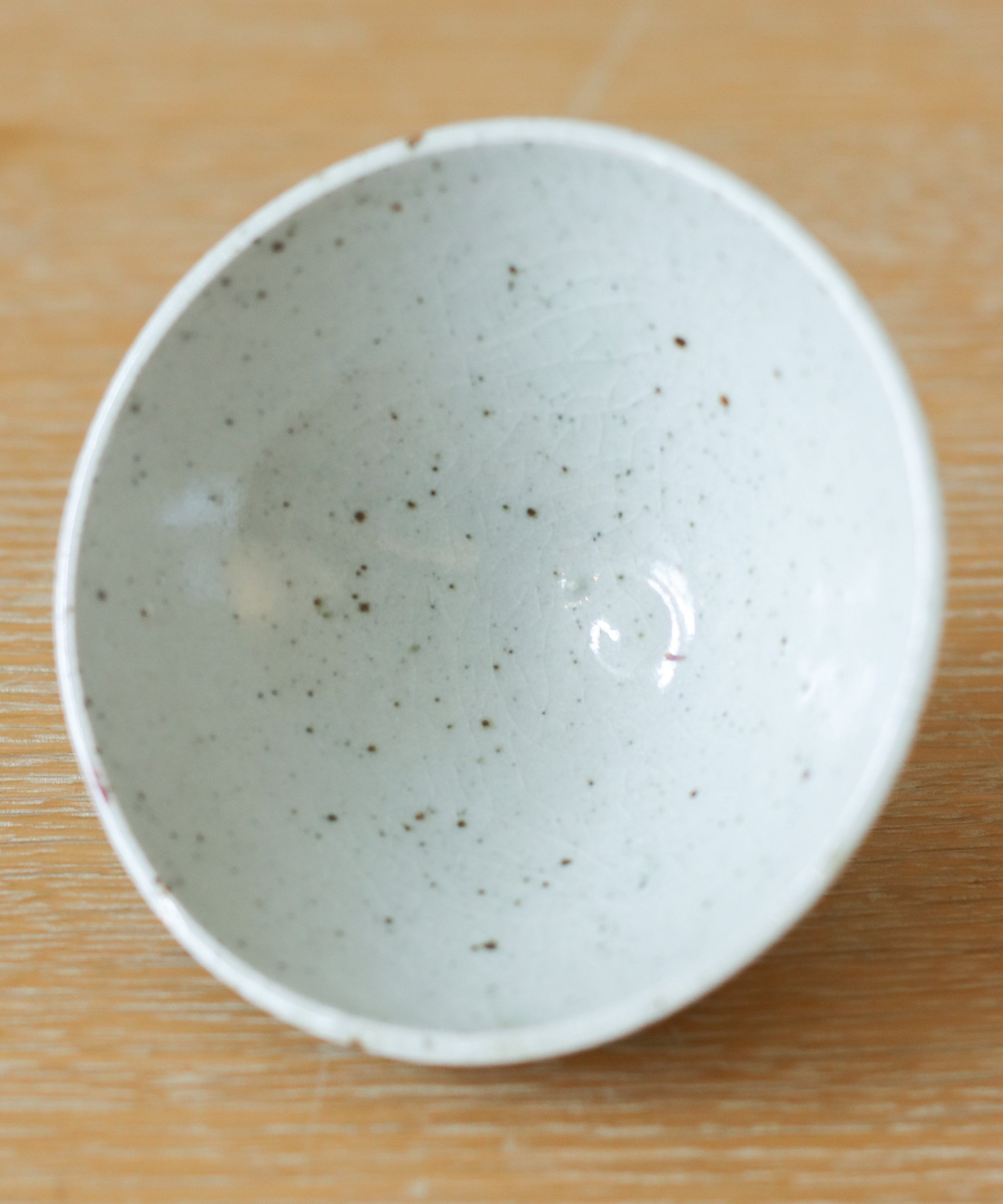 Cup No. 9 exterior, hand-painted cherry blossom motifs on grey glaze