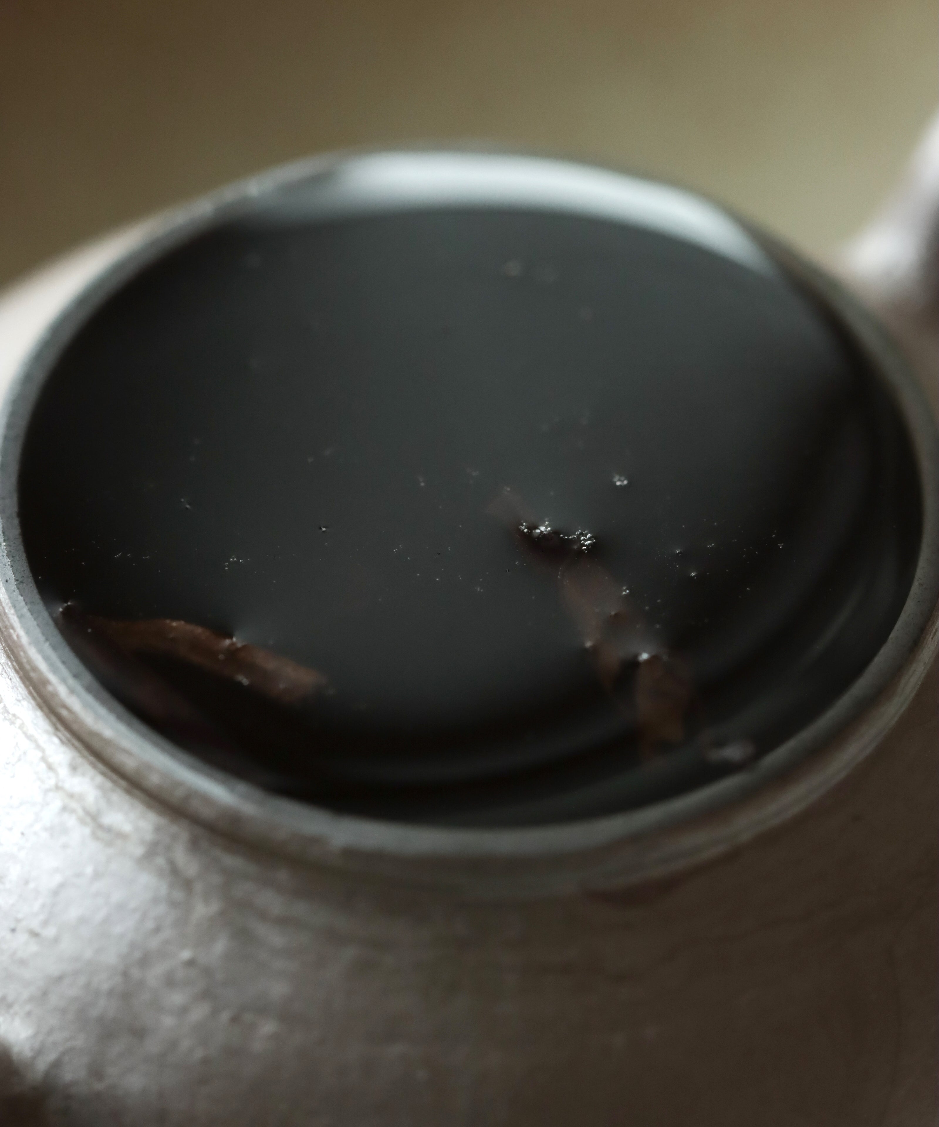 Essence of Lincang wet leaves after brewing — ancient tree shou pu'erh, Fengqing, Yunnan