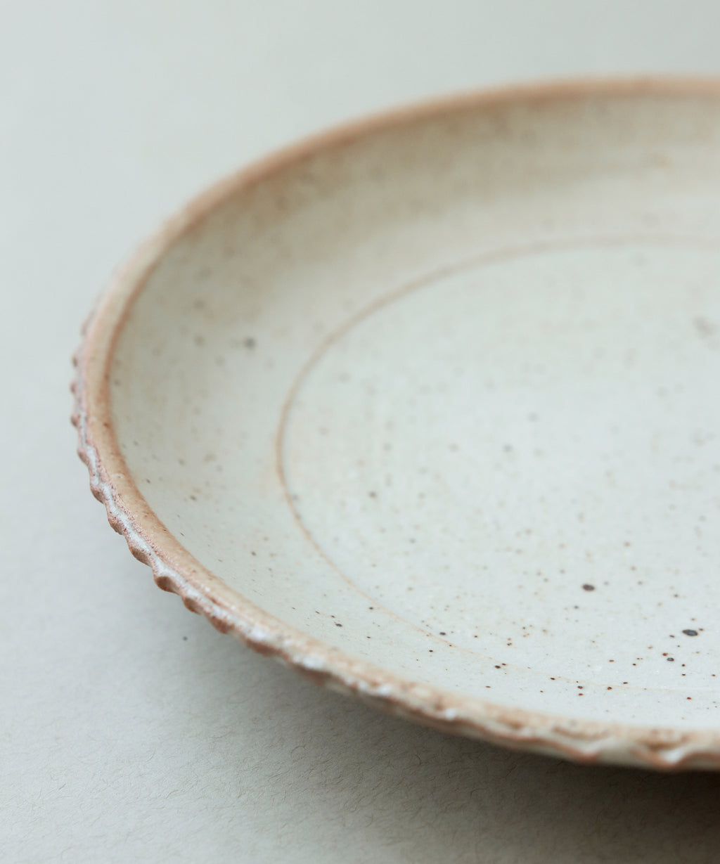 Plate No. 15 glaze detail, unique glaze and character, Jingdezhen clay and porcelain