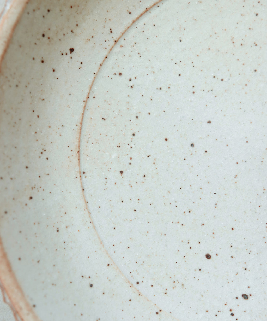 Plate No. 15 underside, unglazed base, Jingdezhen clay body, Wang Xinghua