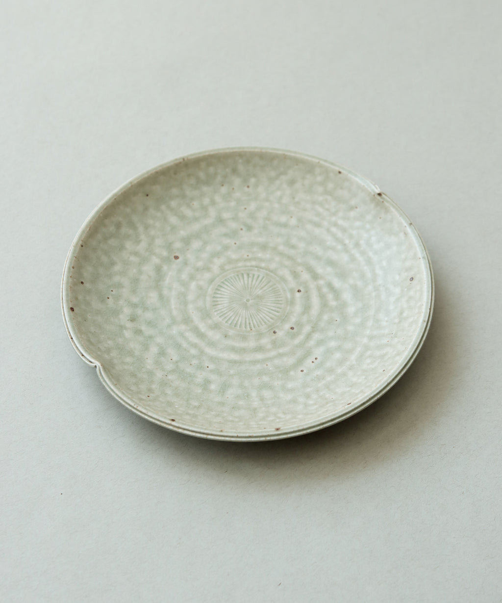 Plate No. 19 top view, organic form and glaze, Wang Xinghua ceramics, Jingdezhen