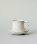 Waves Cup & Saucer Set Type I, handcrafted cup and saucer by Wang Xinghua, Jingdezhen