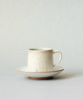 Waves Cup & Saucer Set Type II, handcrafted cup and saucer by Wang Xinghua, Jingdezhen